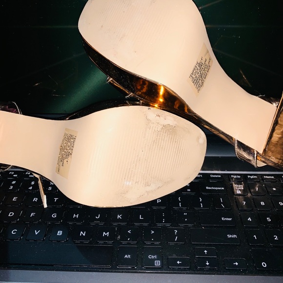 Rose Gold Platform Sandals - Picture 2 of 6